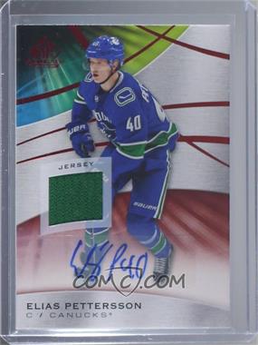 2019-20 Upper Deck SP Game Used - [Base] - Red Auto Jersey #83 - Elias Pettersson