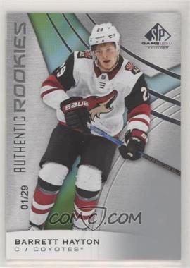 2019-20 Upper Deck SP Game Used - [Base] #164 - Authentic Rookies - Barrett Hayton /29