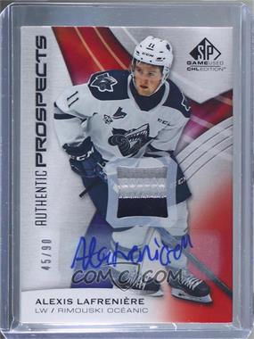 2019-20 Upper Deck SP Game Used CHL Edition - [Base] - Red Patch Autographs #1 - Alexis Lafreniere /90