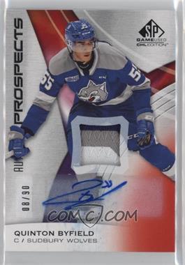 2019-20 Upper Deck SP Game Used CHL Edition - [Base] - Red Patch Autographs #25 - Quinton Byfield /90