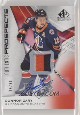 2019-20 Upper Deck SP Game Used CHL Edition - [Base] - Red Patch Autographs #30 - Connor Zary /90