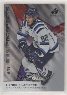 2019-20 Upper Deck SP Game Used CHL Edition - [Base] #38 - Hendrix Lapierre /92