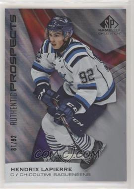 2019-20 Upper Deck SP Game Used CHL Edition - [Base] #38 - Hendrix Lapierre /92