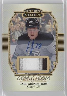 2019-20 Upper Deck Stature - [Base] - Portrait Variant Auto Patch #148 - Rookies - Carl Grundstrom /33