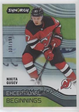 2019-20 Upper Deck Synergy - Exceptional Beginnings #EB-26 - Nikita Gusev /999