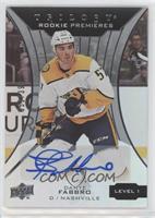 Rookie Premieres Level 1 - Dante Fabbro [EX to NM] #/399