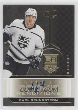 2019-20 Upper Deck Trilogy - Rookie Renditions - Gold Foil Signatures #RR-12 - Carl Grundstrom