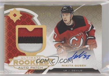 2019-20 Upper Deck Ultimate Collection - [Base] - Patch Autographs Gold #180 - Tier 1 - Ultimate Rookies - Nikita Gusev /99
