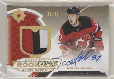 2019-20 Upper Deck Ultimate Collection - [Base] - Patch Autographs Gold #180 - Tier 1 - Ultimate Rookies - Nikita Gusev /99