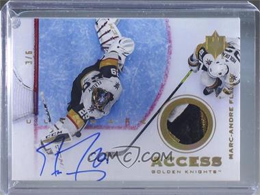 2019-20 Upper Deck Ultimate Collection - Ultimate Access Jersey - Gold Patch Autographs #UAA-MF - Marc-Andre Fleury /6