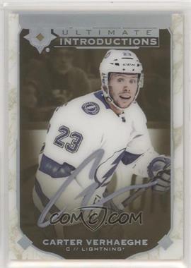 2019-20 Upper Deck Ultimate Collection - Ultimate Introductions - Gold Autographs #UI-19 - Carter Verhaeghe