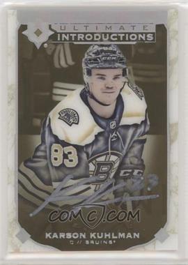 2019-20 Upper Deck Ultimate Collection - Ultimate Introductions - Gold Autographs #UI-31 - Karson Kuhlman