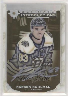 2019-20 Upper Deck Ultimate Collection - Ultimate Introductions - Gold Autographs #UI-31 - Karson Kuhlman