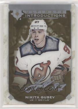 2019-20 Upper Deck Ultimate Collection - Ultimate Introductions - Gold Autographs #UI-75 - Nikita Gusev