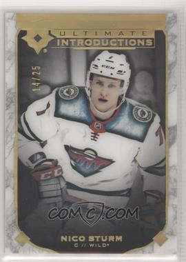 2019-20 Upper Deck Ultimate Collection - Ultimate Introductions - Onyx Black #UI-32 - Nico Sturm /25
