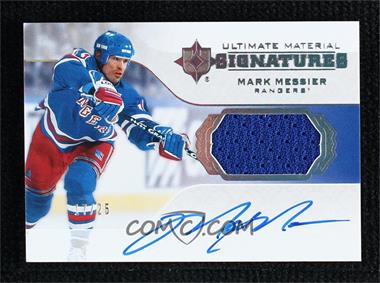 2019-20 Upper Deck Ultimate Collection - Ultimate Materials Signatures #UMS-MM - Mark Messier /25