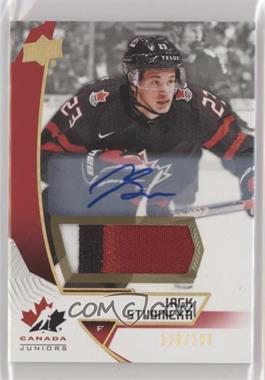 2019 Upper Deck Team Canada Juniors - [Base] - Premium Swatch Auto #29 - Jack Studnicka /199