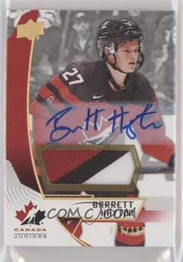 2019 Upper Deck Team Canada Juniors - [Base] - Premium Swatch Auto #31 - Barrett Hayton /199