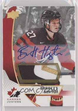 2019 Upper Deck Team Canada Juniors - [Base] - Premium Swatch Auto #31 - Barrett Hayton /199