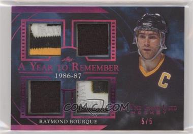 2020-21 Leaf In the Game Used - A Year to Remember Relics - Magenta #AYR-20 - Raymond Bourque /5