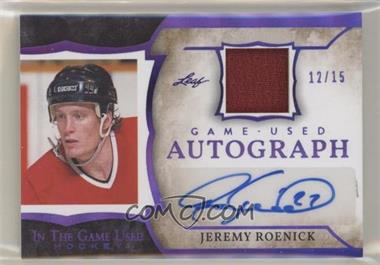2020-21 Leaf In the Game Used - Game Used Autographs - Purple #GUA-JR1 - Jeremy Roenick /15