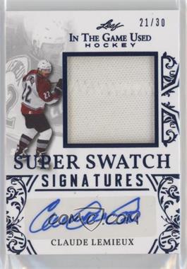 2020-21 Leaf In the Game Used - Super Swatch Signatures #SSS-CL1 - Claude Lemieux /30