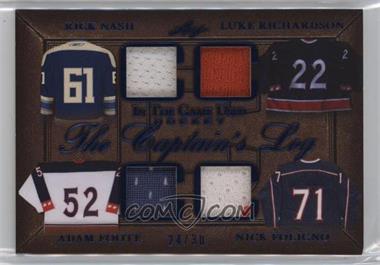 2020-21 Leaf In the Game Used - The Captain's Log Relics #TCL-05 - Rick Nash, Luke Richardson, Adam Foote, Nick Foligno /30