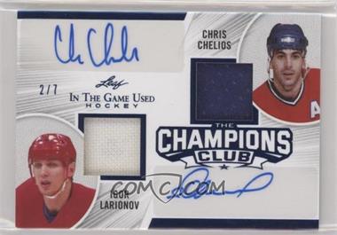 2020-21 Leaf In the Game Used - The Champions Club #CC-10 - Chris Chelios, Igor Larionov /7