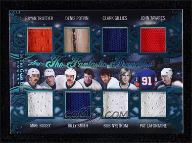 2020-21 Leaf In the Game Used - The Fantastic Franchise Relics - Platinum Blue #TFF-13 - Bryan Trottier, Mike Bossy, Denis Potvin, Billy Smith, Clark Gillies, Bob Nystrom, John Tavares, Pat LaFontaine /7