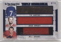 Tim Horton, Doug Harvey, Bill Gadsby #/15