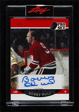 2020-21 Leaf Pro Set Memories - 1990-91 Design Autographs - Red Variations #A90-BH1 - Bobby Hull /5 [Uncirculated]