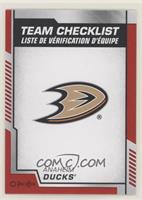 Team Checklist - Anaheim Ducks