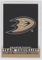 Team Checklist - Anaheim Ducks