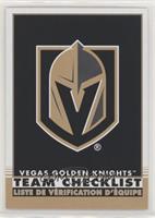 Team Checklist - Vegas Golden Knights