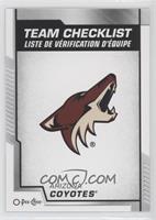 Team Checklist - Arizona Coyotes