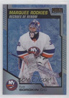 2020-21 O-Pee-Chee Platinum - [Base] - Arctic Freeze #196 - Marquee Rookies - Ilya Sorokin /99