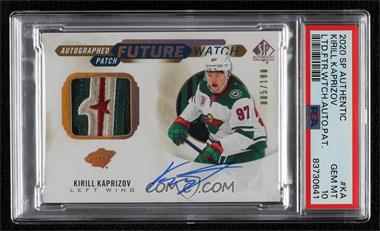 2020-21 SP Authentic - Limited Future Watch Autograph Patch #FWAP-KA - Future Watch - Kirill Kaprizov /100 [PSA 10 GEM MT]