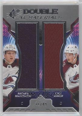 2020-21 SPx - Double XL Duos Materials #XD-MM - Tier 2 - Nathan MacKinnon, Cale Makar /49