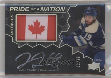 2020-21 SPx - UD Black Pride of a Nation Auto Patch #PNA-LF - Tier 1 - Rookies - Liam Foudy /99