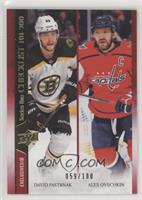 Checklist - David Pastrnak, Alex Ovechkin (Uncorrected French Back Error) #/100