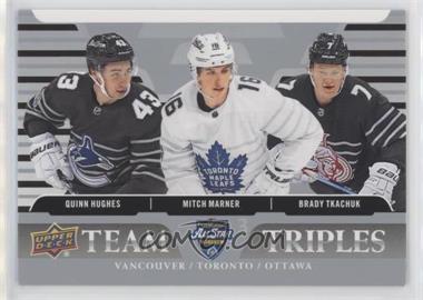 2020-21 Upper Deck - Team Triples #TT-R1 - Quinn Hughes, Mitch Marner, Brady Tkachuk