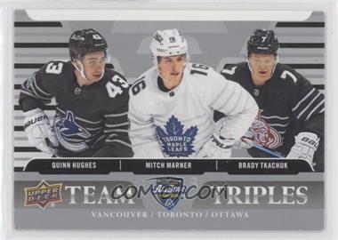 2020-21 Upper Deck - Team Triples #TT-R1 - Quinn Hughes, Mitch Marner, Brady Tkachuk