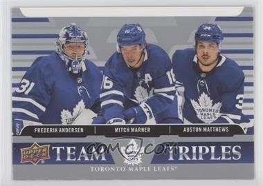 2020-21 Upper Deck - Team Triples #TT-T2 - Frederik Andersen, Mitch Marner, Auston Matthews