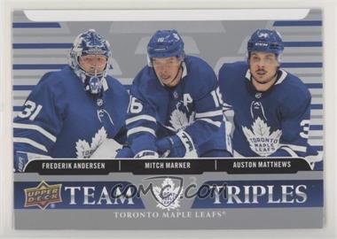 2020-21 Upper Deck - Team Triples #TT-T2 - Frederik Andersen, Mitch Marner, Auston Matthews