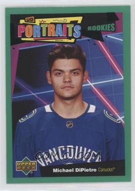 2020-21 Upper Deck - UD Portraits - Green #P-68 - Rookies - Michael DiPietro