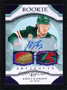 2020-21 Upper Deck Artifacts - Roman Numeral Rookies Redemptions - Purple Material Autographs #II - Kirill Kaprizov /5