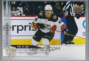 2020-21 Upper Deck Game Dated Moments - [Base] #20 - February - (Feb. 22, 2021) - Trevor Zegras Makes NHL Debut for Ducks /499