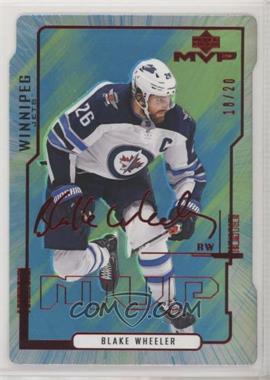 2020-21 Upper Deck MVP - 20th Anniversary - Colors & Contours Green #39 - Blake Wheeler /20