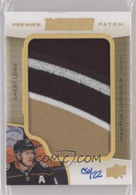 2020-21 Upper Deck Premier - Mega Patch Jumbo Relics - Chest Logo #PMP-HL - Hampus Lindholm /22