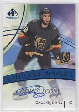 2020-21 Upper Deck SP Game Used - [Base] - Blue Autographs #139 - Authentic Rookies - Gage Quinney